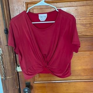 Sadie and sage tied cropped top